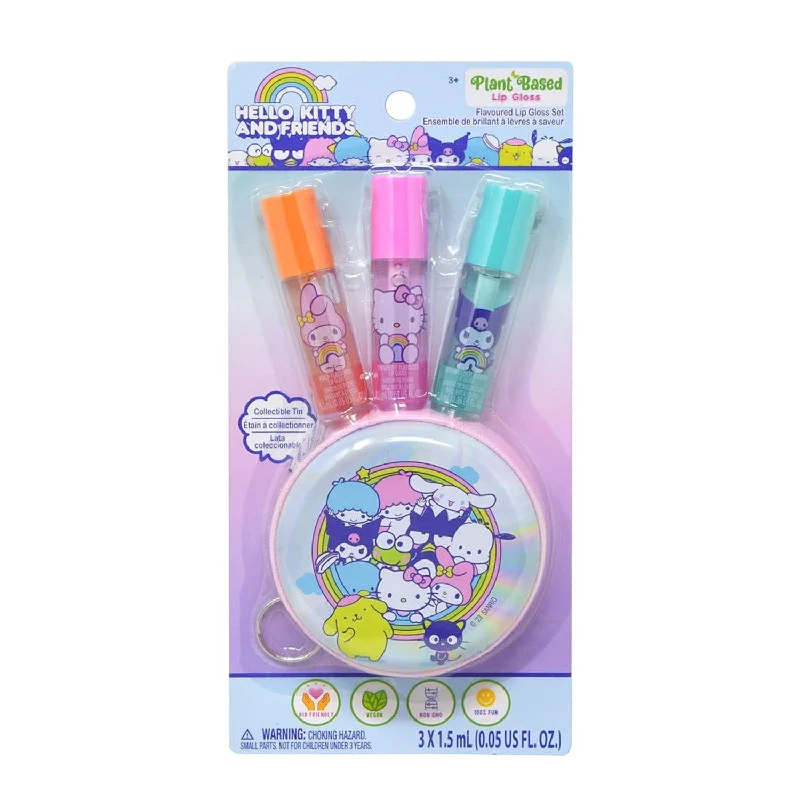 Massive Deal Hello Kitty & Friends Tin Coin Purse & Lip Balm 3pk