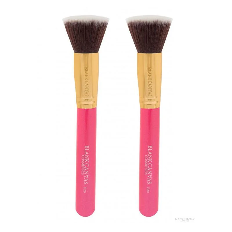 Super Bargain Blank Canvas Duo F20 Hot Pink Flat Brush Set