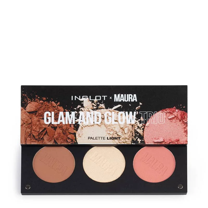 Inventory Reduction Inglot x Maura Glam & Glow Trio - Contour, Blush & Highlight Palette