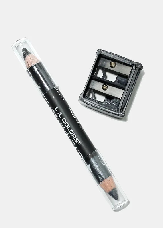 Extra Discounts L.A. Colors Dual Liner & Shadow Pencil w/ Sharpener- Smokey