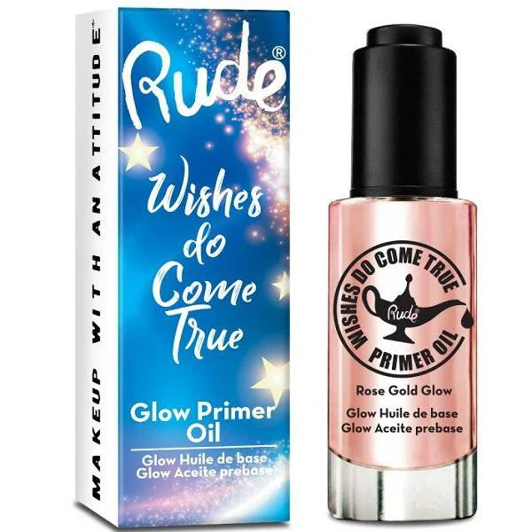 Best Seller Rude Cosmetics Wishes Do Come True Glow Primer Oil - Rose Gold