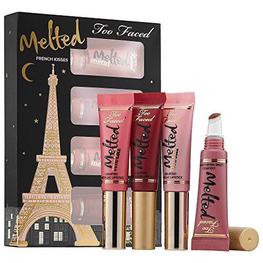 Savings Galore Too Faced French Kisses Melted Lipstick Set – Luxurious, Long-Lasting Lip Colors