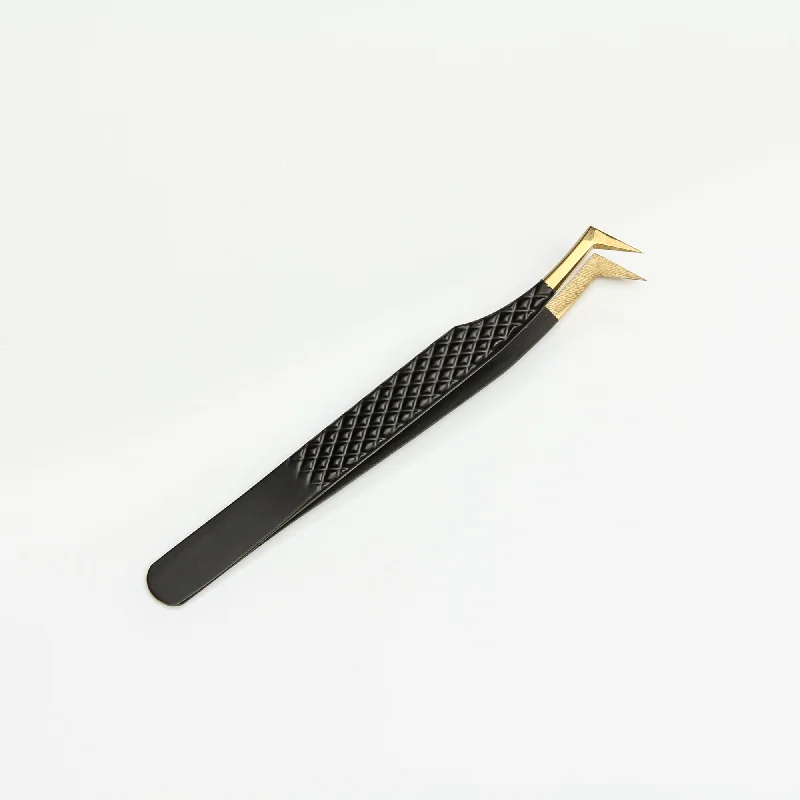 Discount Days Lashmer 90 Degree Gold Volume Tweezers--boot