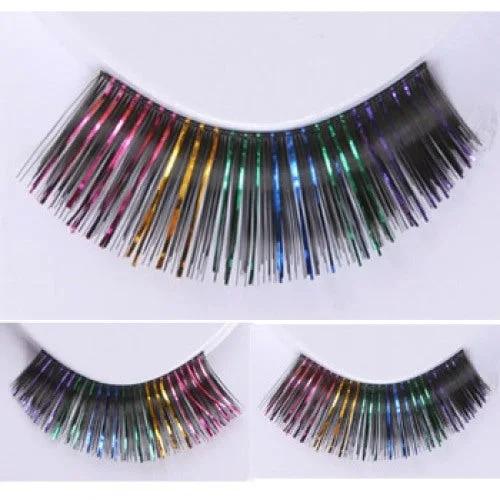 Unbeatable Prices Costume Fake Eyelashes - Black w/ Color