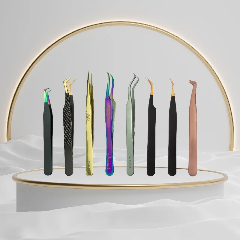 Price Buster Dulex Lashmer Eyelash extensions Tweezers Bundle (8pcs)