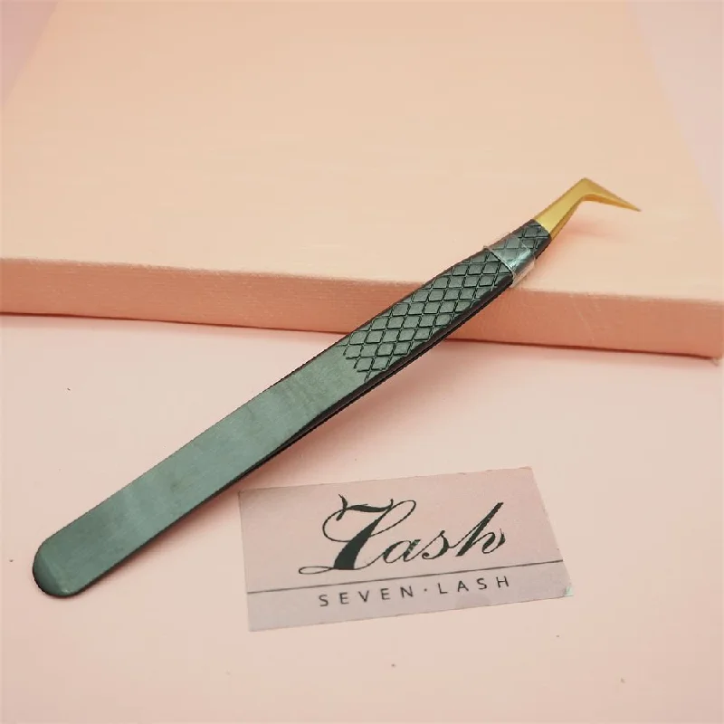 Deal Alert SH-02 Black Gold Tweezers For EyeLash Extensions